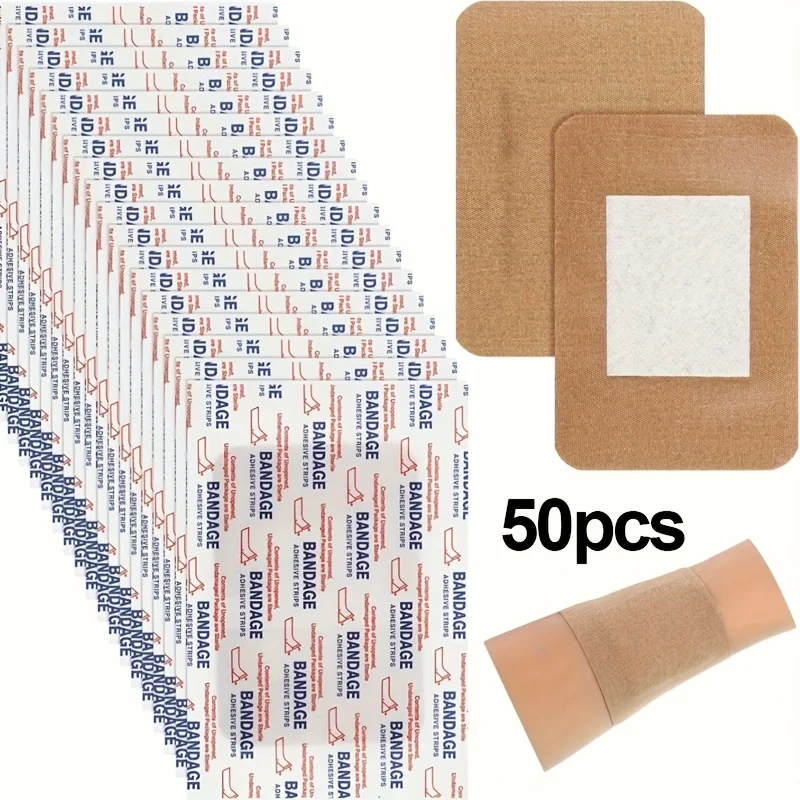 50pcs PE material adhesive tape - suitable for minor cuts and abrasions, suitable for home, travel, camping, and outdoor use