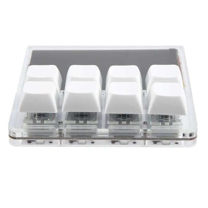A86P-RGB Backlit 3.5 Inch LCD Programmable Macro Keyboard 8-Key Hot-Swappable Backlight USB Secondary Display Transparent