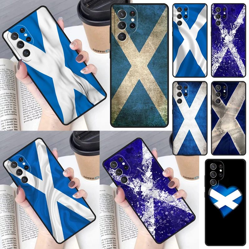 Country Flags Scotland Scottish Europe Flag For Samsung Galaxy S23 Ultra S22 S20 S21 FE S8 S9 S10 Plus Note 10 20 Ultra Case