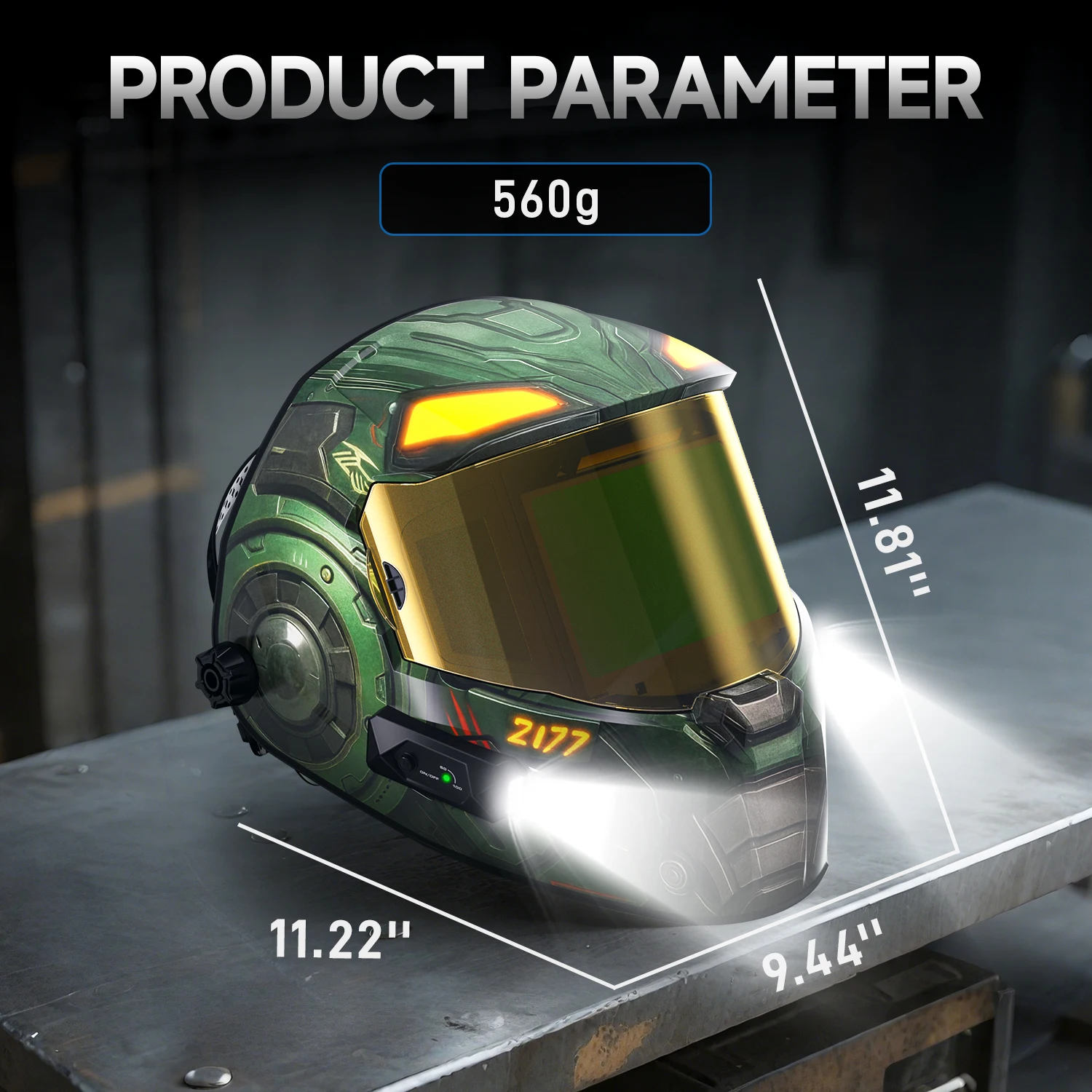 ANDELI Auto Darkening Welding Helmet Type‑C Rechargeable True Color Solar Power Welder Mask for TIG MIG MMA CUT Grinding