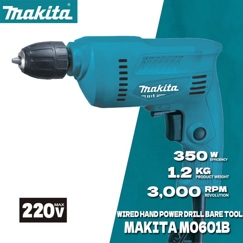 MAKITA M0601B Hand Power Drill 220V 350W 10mm Wired Electric Screw Driver Tool Home Used Multi-function Electric Drill