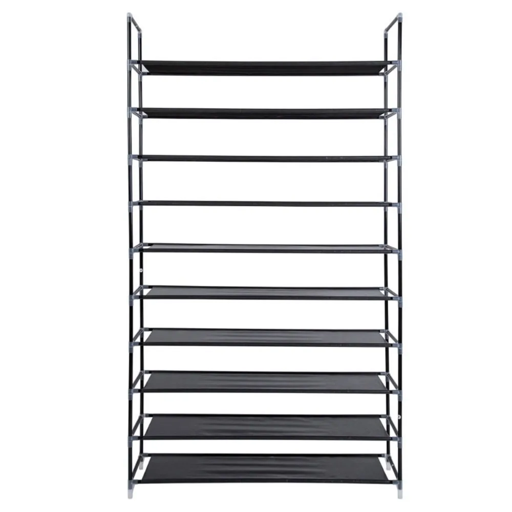 10 Tier Shoe Rack Large Capacity Stackable Tall Shoe Shelf Storage Boots Standing Shoe Rack Organizer Entryway Garage