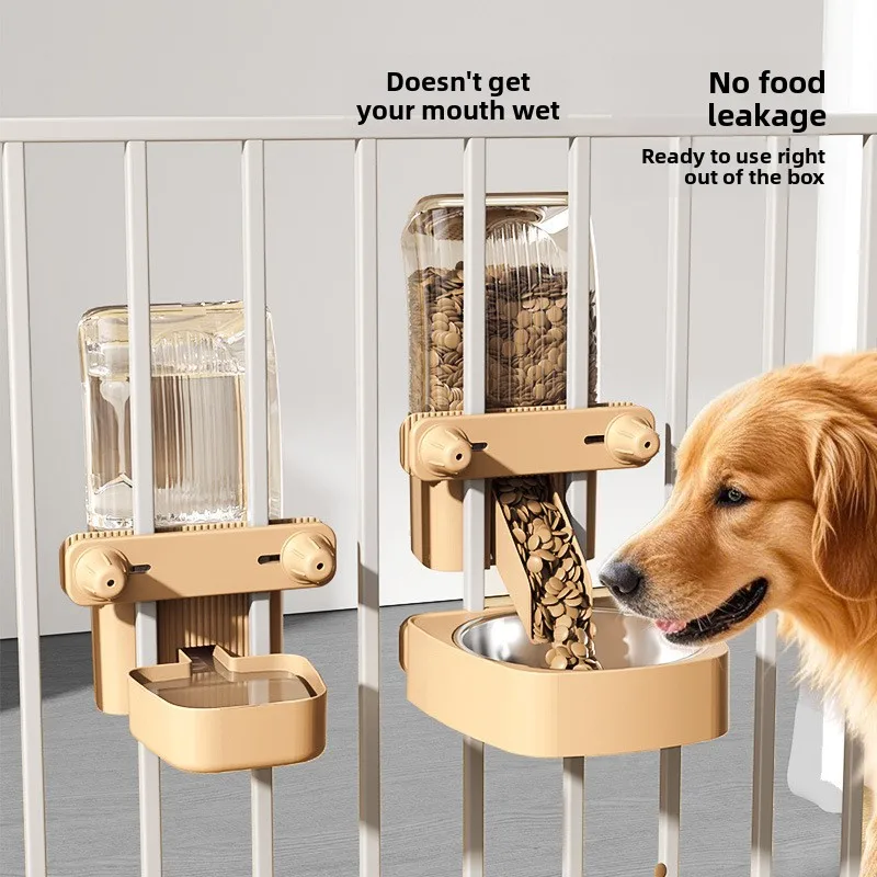 

2026 New Cage Mounted Pet Water Dispenser, Automatic Feeder Drinking Bowl for Dogs Cats