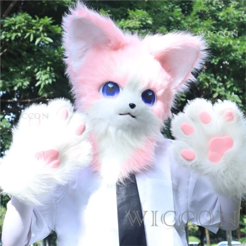 Cosplay Costume Anime Cosplay Cat Fursuit Head Furry Head Mask Kig Kimono Fursuit Mask Fur Suit Furry Mask Easter Party Costume