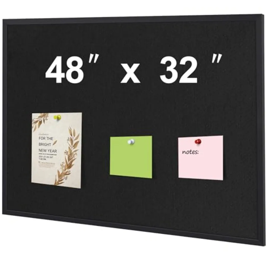 

Cork Boards Bulletin Board 48'' X 32'' Corkboard for Walls Decorative Hanging Pin Board