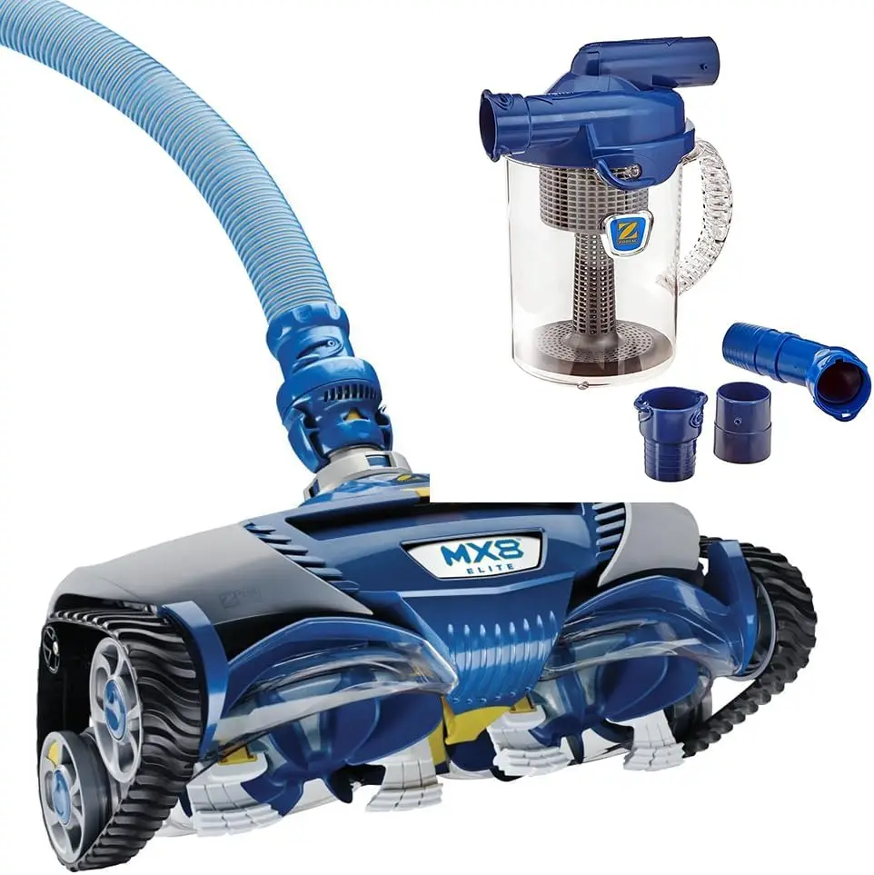 MX8 Elite Suction Pool Cleaner with Zodiac Cyclonic Leaf Canister