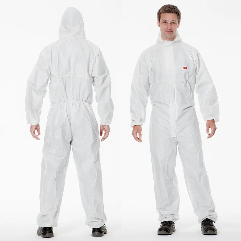 3M 4510 Safety Coverall Hooded Clothes Certificate Anti-static TYPE 5/6 Liquid Splash Proof Effective Protection Safety Clothing