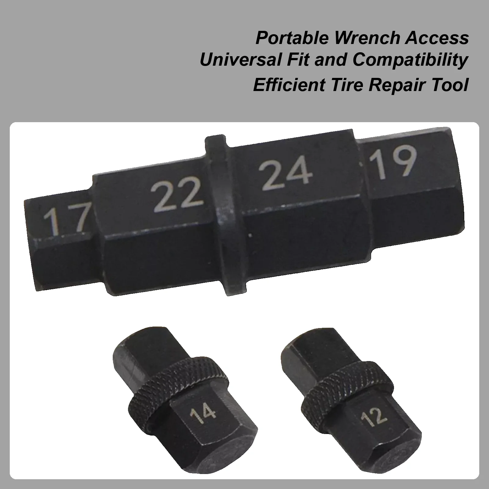 Hex Axle Tool For Motorcycle 12-24mm Precise Portable Compact Tool Hex Wrench Sleeve For Nut Tire Wheel Fork Rear Automotive
