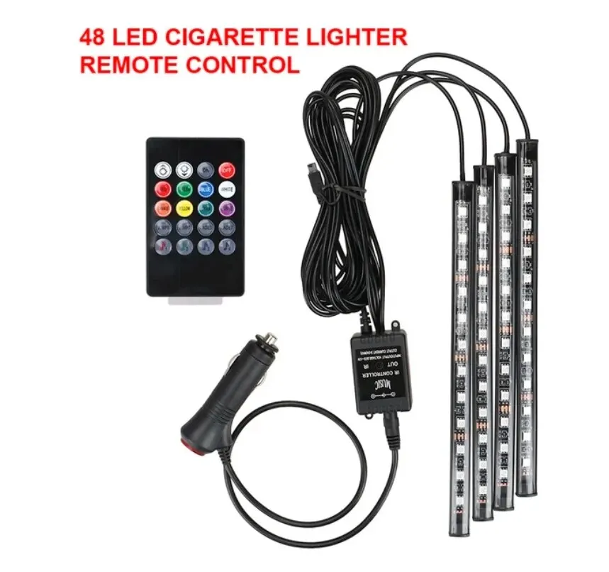 Universal Auto RGB Umgebungs Lichter LED Streifen Innen Atmosphäre Lampen 8 Farben Dekorative Off Road 4x4 SUV Automobil Zubehör