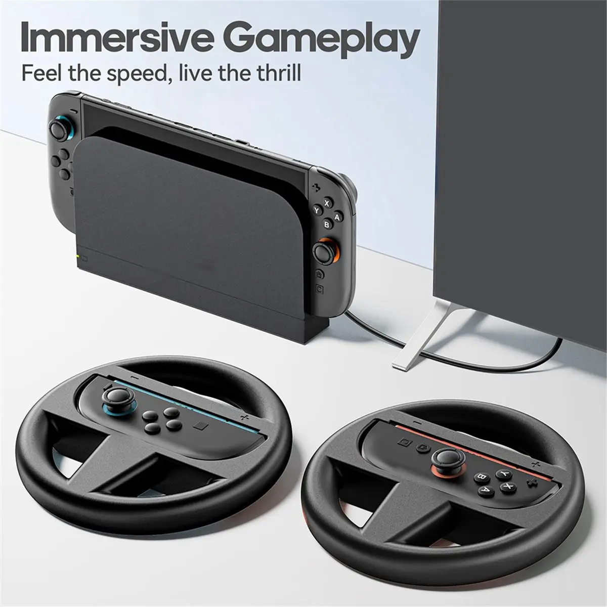 AA80 Steering Wheel for N-Switch 2 ,Racing Wheel for Switch 2 & NS2,for Switch 2 Racing Games Accessories