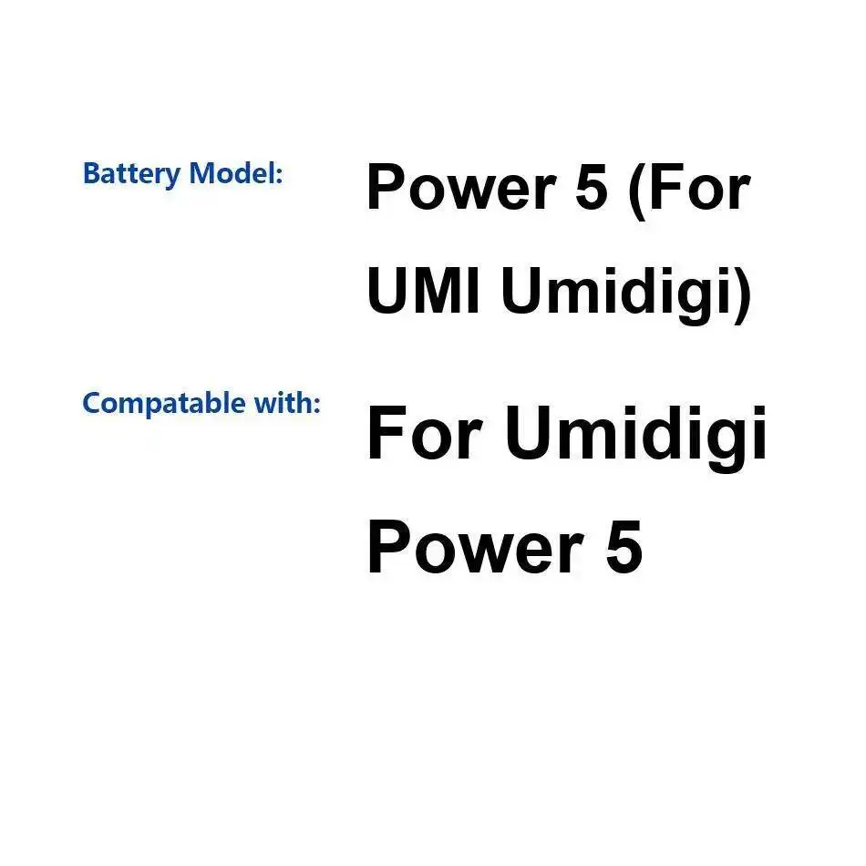 

Аккумулятор мобильного телефона для Umidigi Umi Power 5, долговечный, высокая совместимость, 6150 мАч