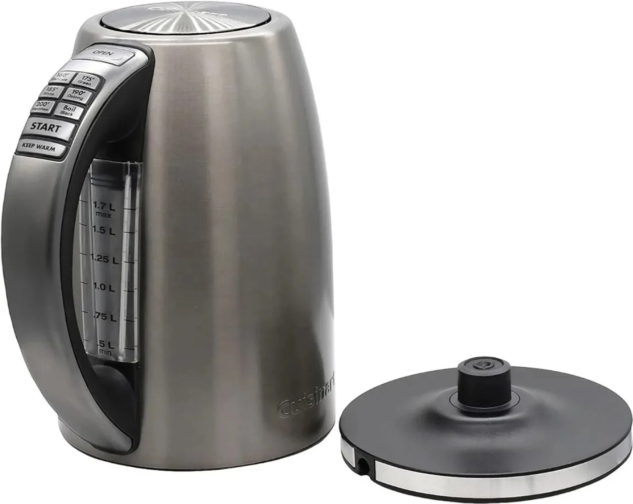 

Cuisinart 1.7-Liter Stainless Steel Cordless Electric Kettle with 6 Preset Temperatures (Brushed Graphite Gray)