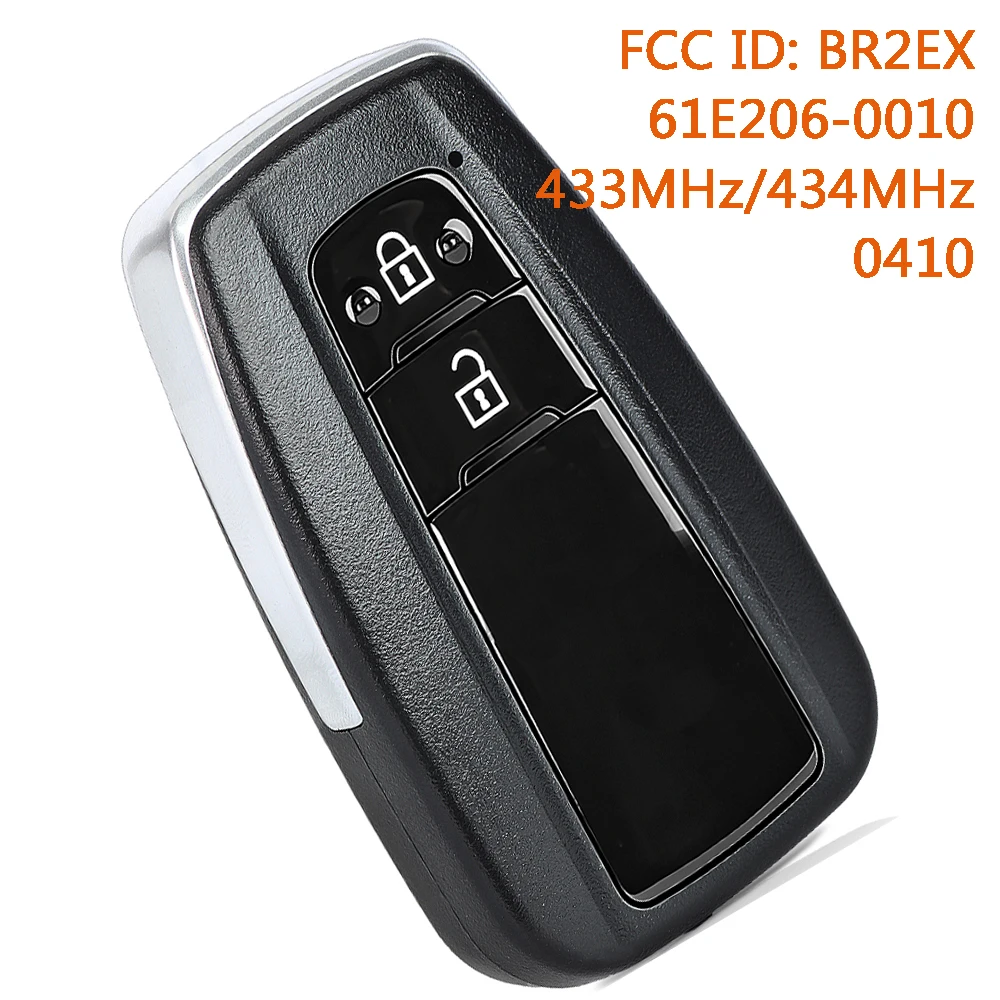 

KEYECU BR2EX 61E206-0010 Smart Remote Key Fob for Toyota CHR C-HR 2018 2019 2020 2021 2022 2023 433/434MHz RF430 (A9) Chip