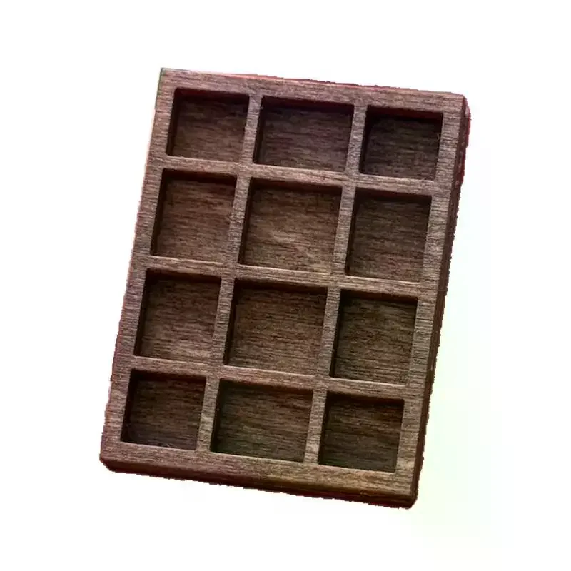 

Jewelry holder Trinket shelf Miniature Mini Compartments Display Pretty Wooden Ornaments Durable Material