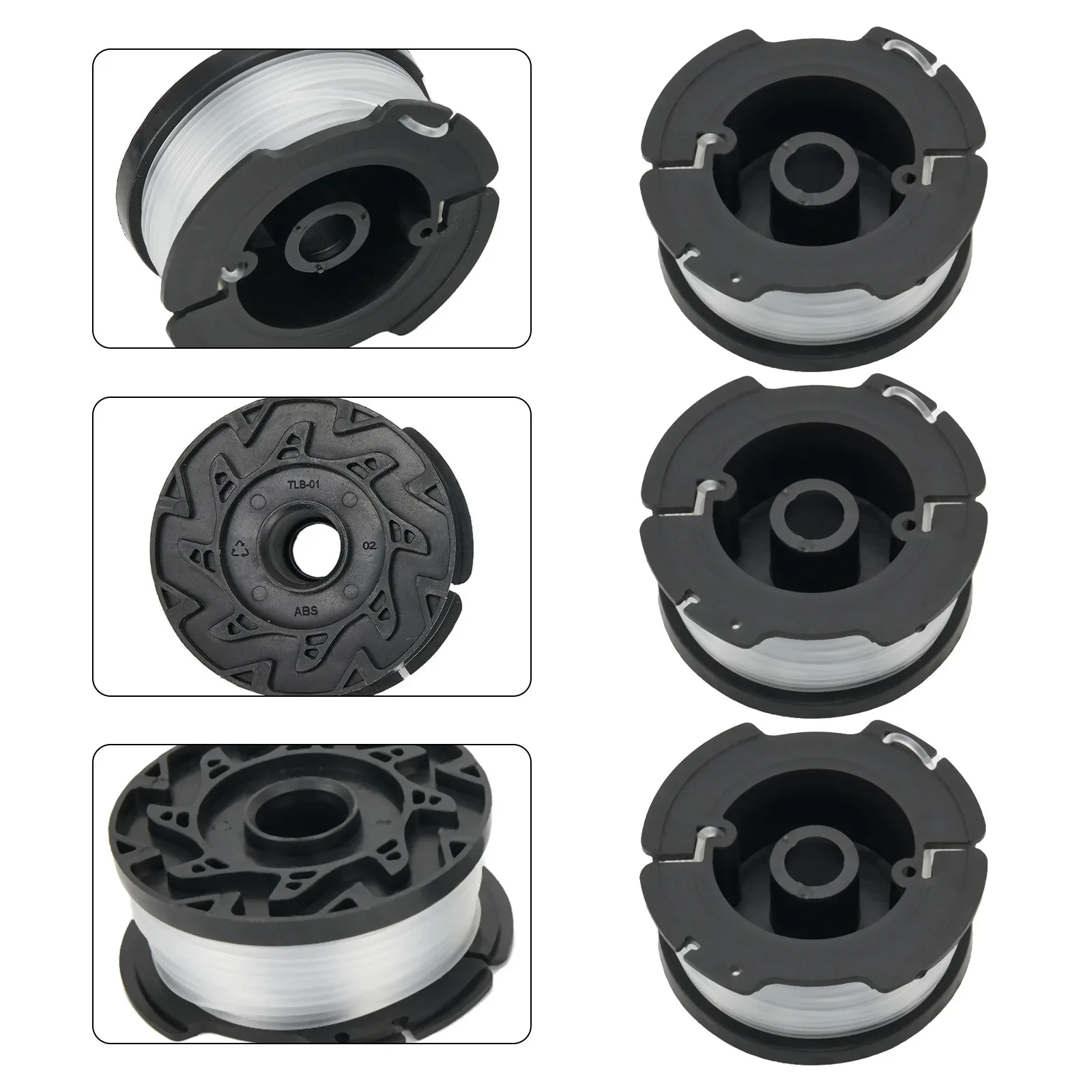 3PCS Line Spools For Black+Decker A6485 GL280 GL301 GL425 GL430 GL545 GL555 GLC13 GLC2500 GLC2500L Grass Trimmers