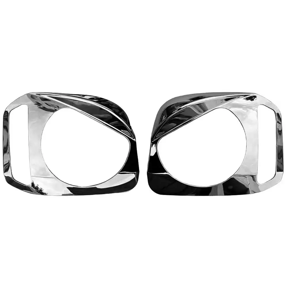 

Front Light Bezel ABS Headlight Cover Headlight Protection Upgrade Electroplated Silver Finish ABS Plastic Construction