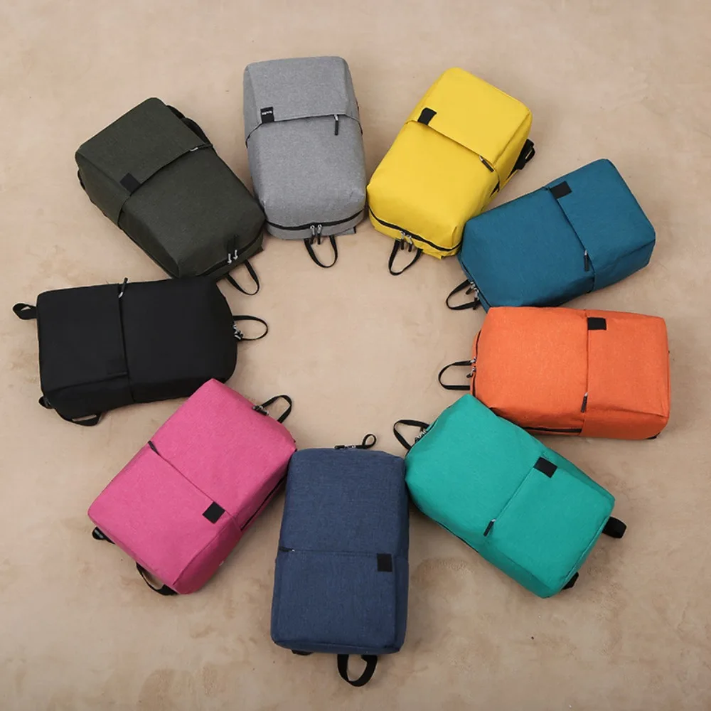 Solid Color Small Backpack Casual Large Capacity Waterproof Book Bags Schoolbag Travel Bag School Bags Teenagers