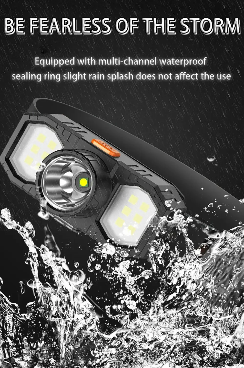 Powerful LED+COB Headlight Portable USB Rechargeable Waterproof Fishing Lamp Outdoor Long Shot Head Lamp Mounted Camping Torch