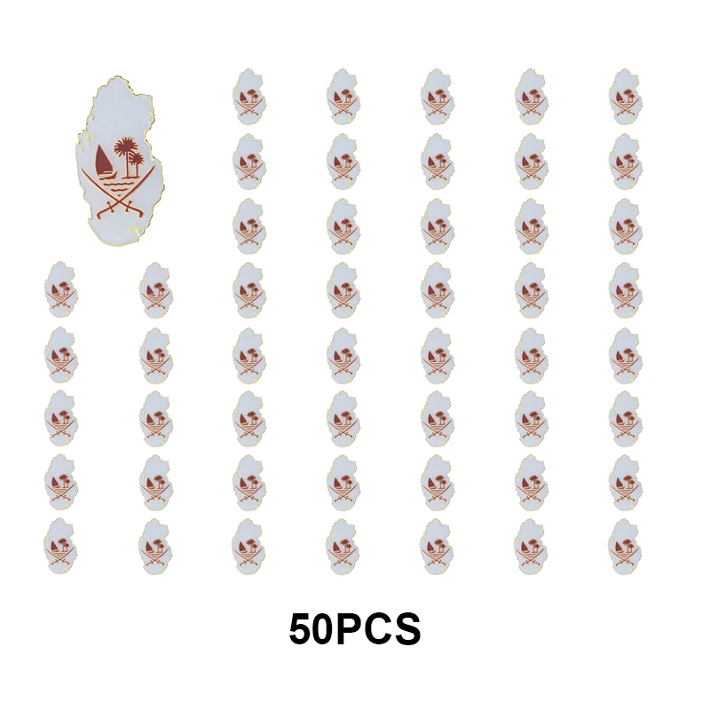 5-10-50-100 قطعة علم قطر شارة بروش دبابيس التلبيب الطبيعية العلم التلبيب دبابيس علم الدولة شارة #3