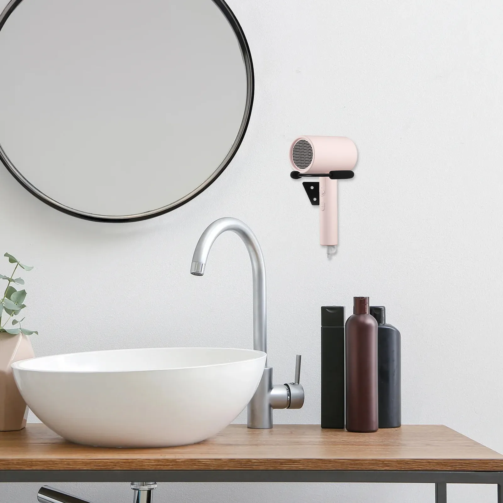 

2Pcs Hair Dryer Wall Holder Metal Organizer Hair Tool Rack Blow Dryer Storage Stand for Bathroom Salon Use Salon Accessories