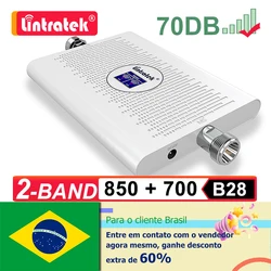 B28 B5 850 700Mhz Signal Amplifier Mobile 2G 3G GSM CDMA 850mhz 1700 1900 4G 700 Cellular CellPhone Booster Repeater Lintratek