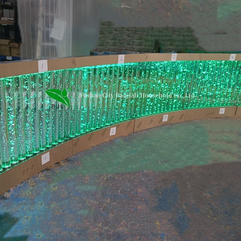 Decorazione moderna del salone della parete della bolla d'acqua acrilica della fontana danzante principale che cambia colore