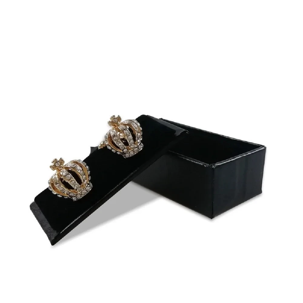 Black PU Leather Geschenk Box for Manschettenknopfe Cufflinks Storage Box Jewellery Cuff Links Gift Organizer Packaging Box Case
