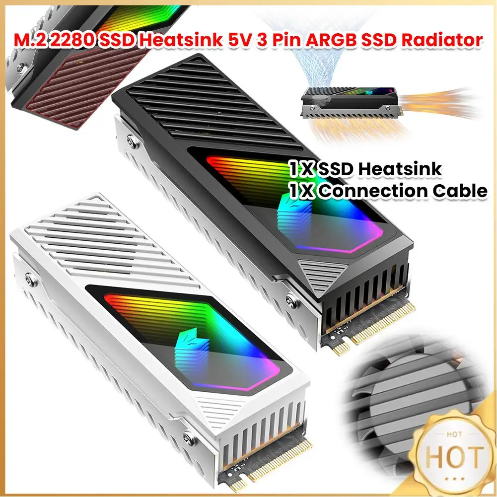 dissipador-de-calor-para-ssd-m2-2280-com-almofada-termica-de-silicone-cooler-argb-5v-3-pinos-para-ssd-m2-2280