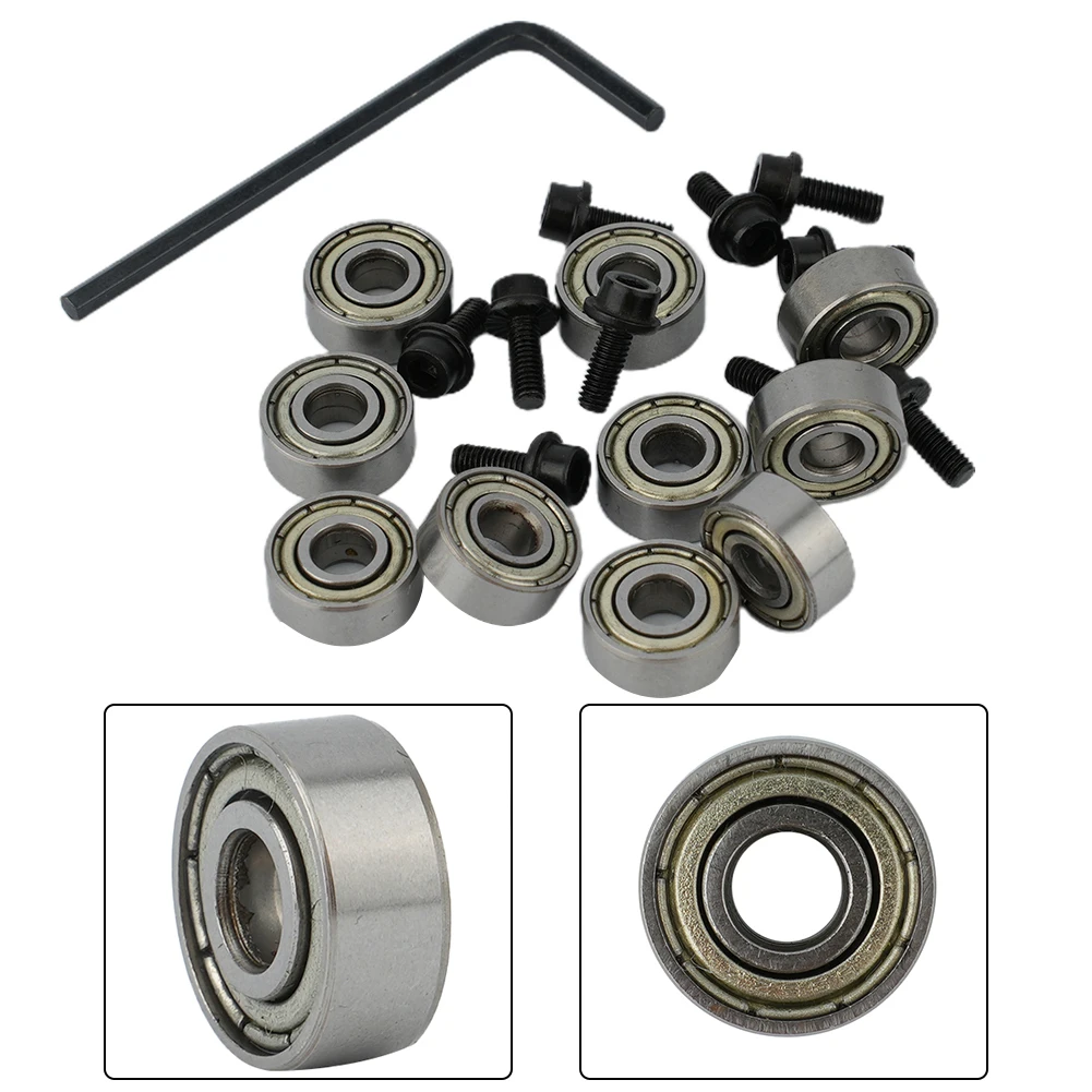 Imagem -05 - Hex Key Wrench Router Bit Bearing Rolamentos de Esferas de Fixação Guia Montado Router Bits 11 Pcs Grupo 127 mm