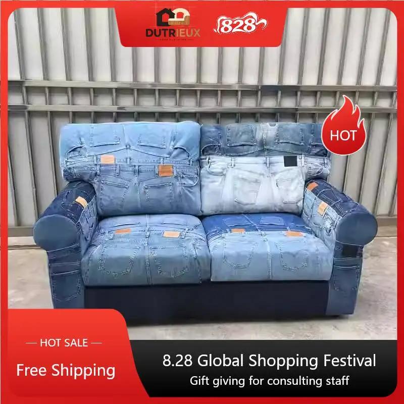 Nordic Designer Living Room Sofas Flower Printed Apartments Living Room Sofas Lounges Lazy Divano Moderno Furniture For Home