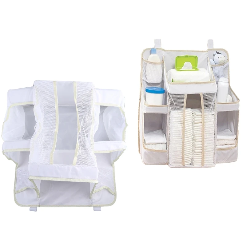 Soporte colgante para pañales para cama bebé, ropa cama infantil, bolsa almacenamiento para lactancia, organizador