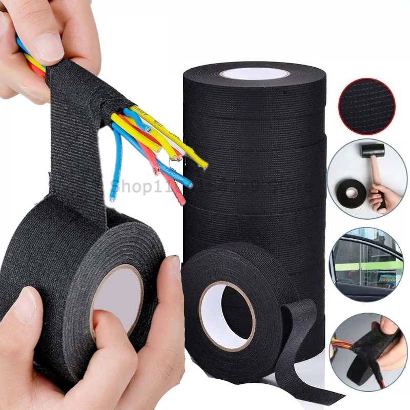 سيارة كابل تسخير الأسلاك النسيج تلوح في الأفق الكهربائية الحرارة الشريط مقاومة الأسلاك حزمة الشريط Coroplast لاصق السيارات القماش الشريط