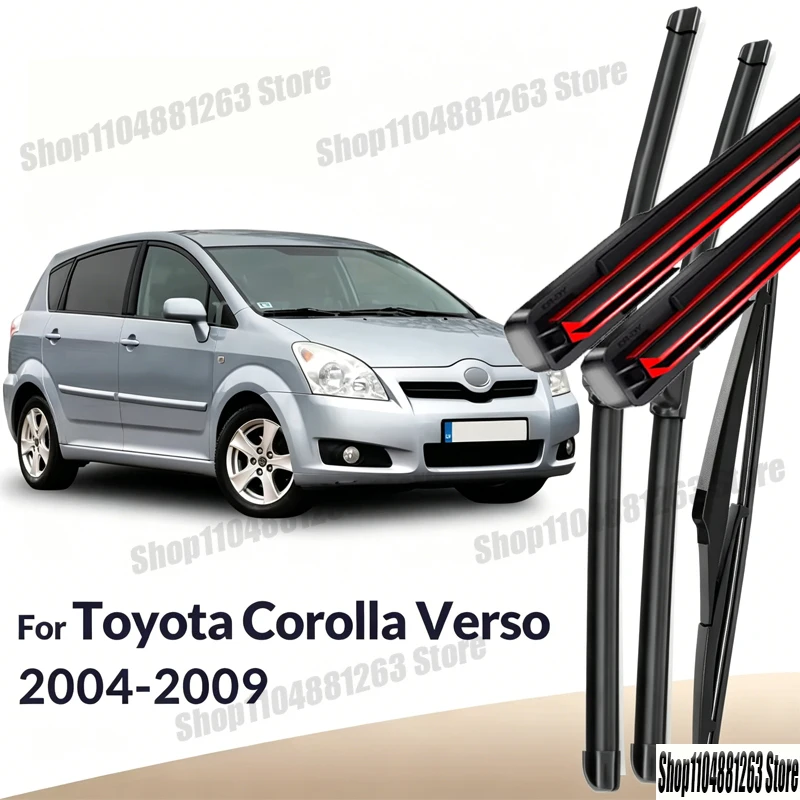 

Front & Rear Wiper Blades For Toyota Corolla Verso 2004-2009 2005 2006 2007 2008 Wiper Windshield Windscreen Window 26"+16"+11"