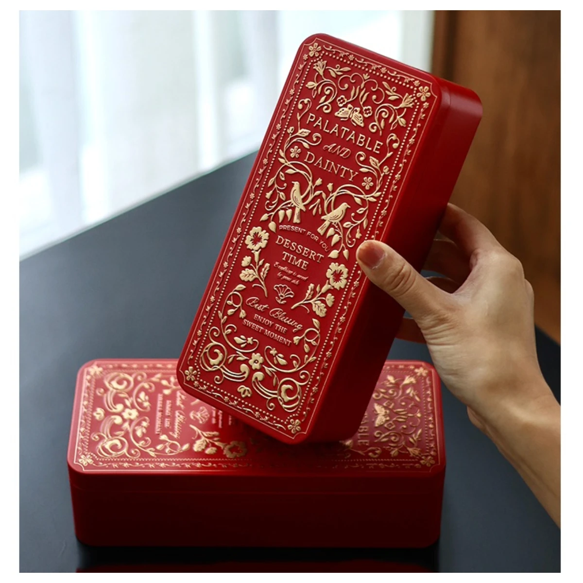 2026 New Flower&Bird Wedding Candy Packaging Box Large DIY Baking Cookies Tin Storage Iron Box Valentine's Day Metal Gift Box
