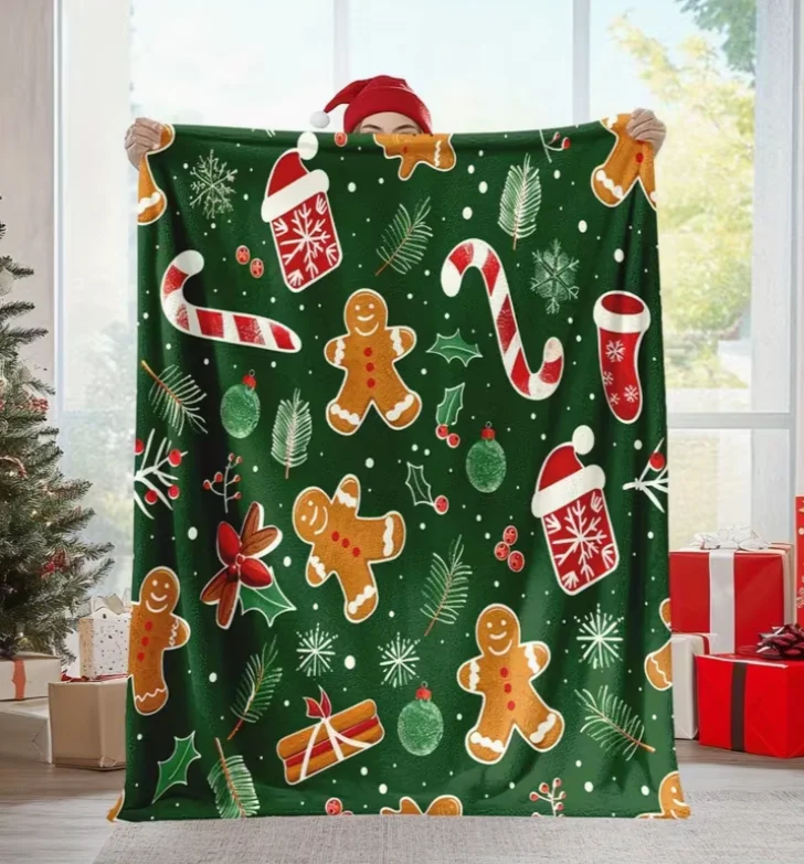 Christmas Throw Blanket - Cobertor de Natal com Estampa de