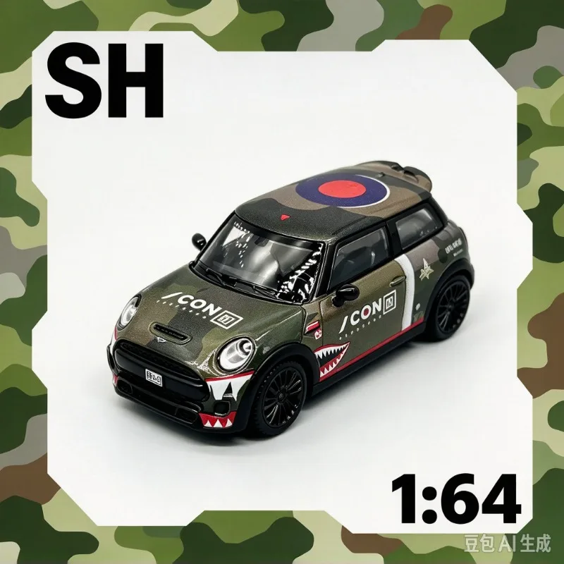 SH 1:64 BMW Mini Cooper JCW F56 die-cast alloy car model, a small table decoration and collectible souvenir.