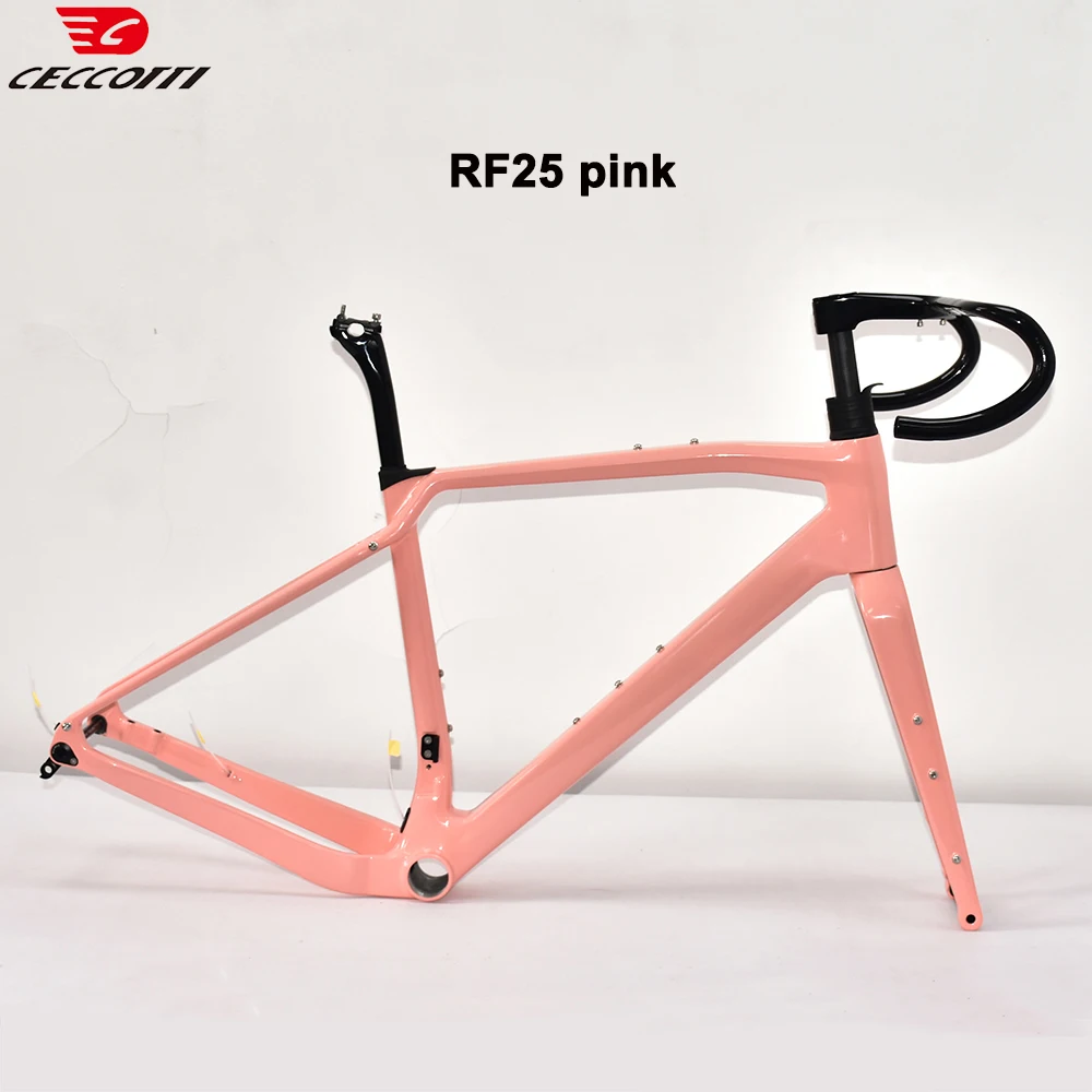 AliExpress ceccotti CECCOTTI T1000 Full Carbon Gravel Frame Customized Color road Bike Frame 50mm Tires Gravel