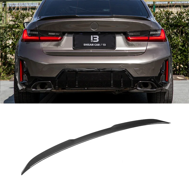 M Style Dry Carbon Fiber Rear Spoiler for New G20 G80 M3 2021+ Rear Trunk Wing Spoiler Car Accessories