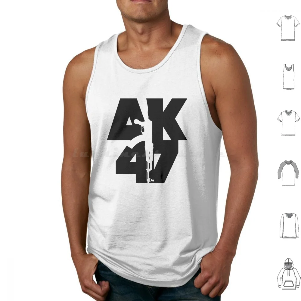 Eternal Ak-47 ( Black Version ) Tank Tops Vest Sleeveless Ak47 Boyz King Lil G Eternal Westcoast Eternal Westcoast Gun Guns