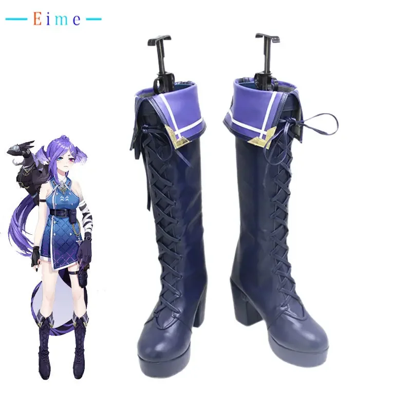 Selen Tatsuki Cosplay Shoes Vtuber Cosplay Prop High Heel PU Leather Shoes Halloween Carnival Boots Custom Made