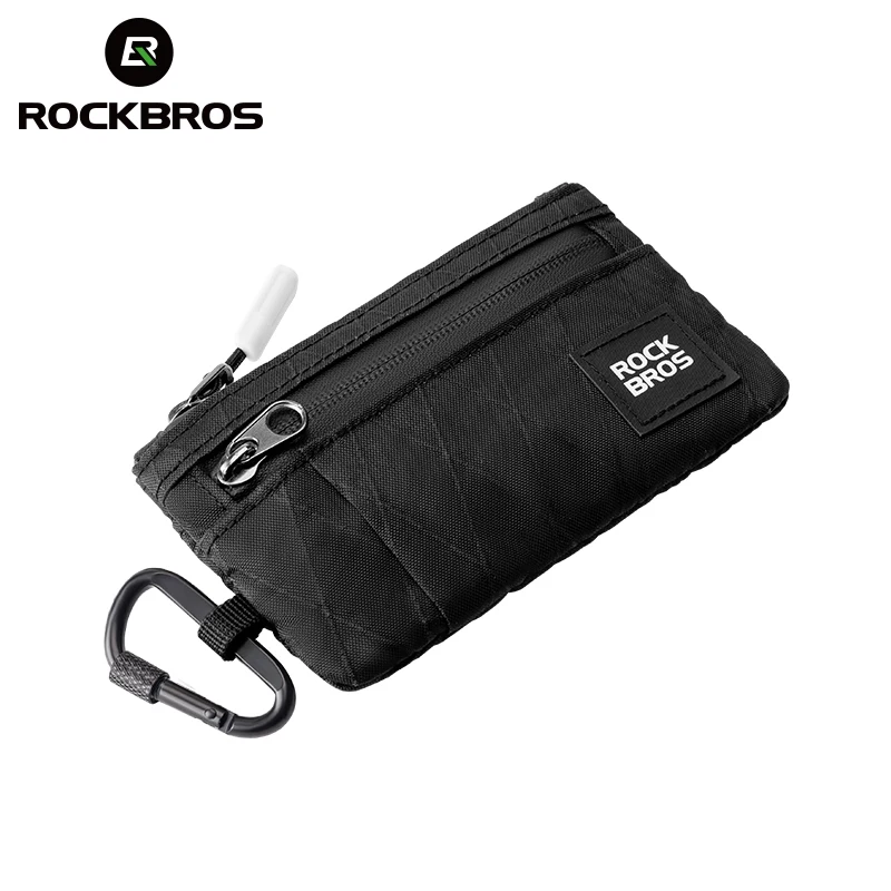 ROCKBROS Mobile Phone Bag Lightweight Portable Hand Bag Hanging Buckle Wallet Commute Bag Multifunction Card Bag Storage Coins