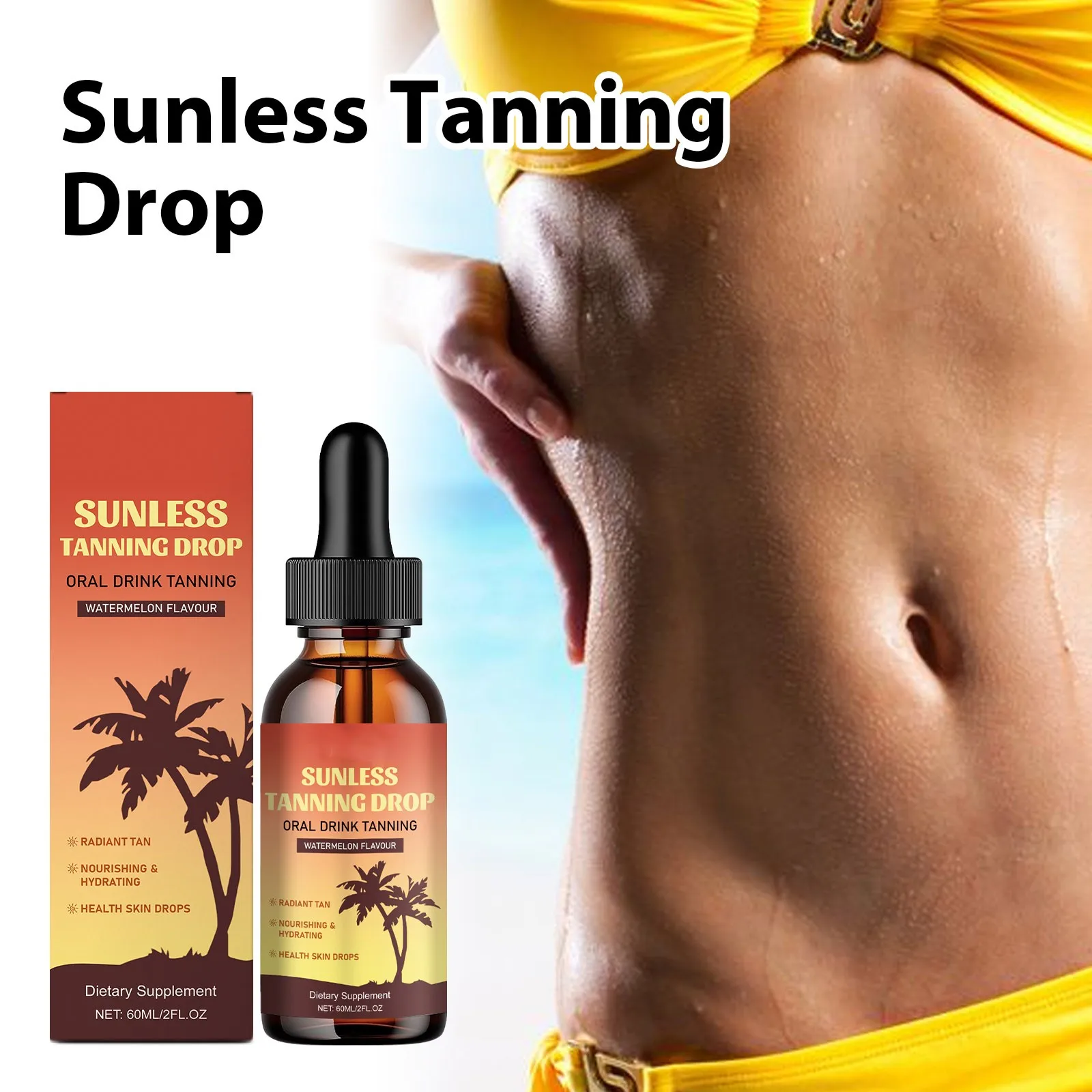 

Natural Tanning Drops For A Natural Tan Without UV Rays 60ml