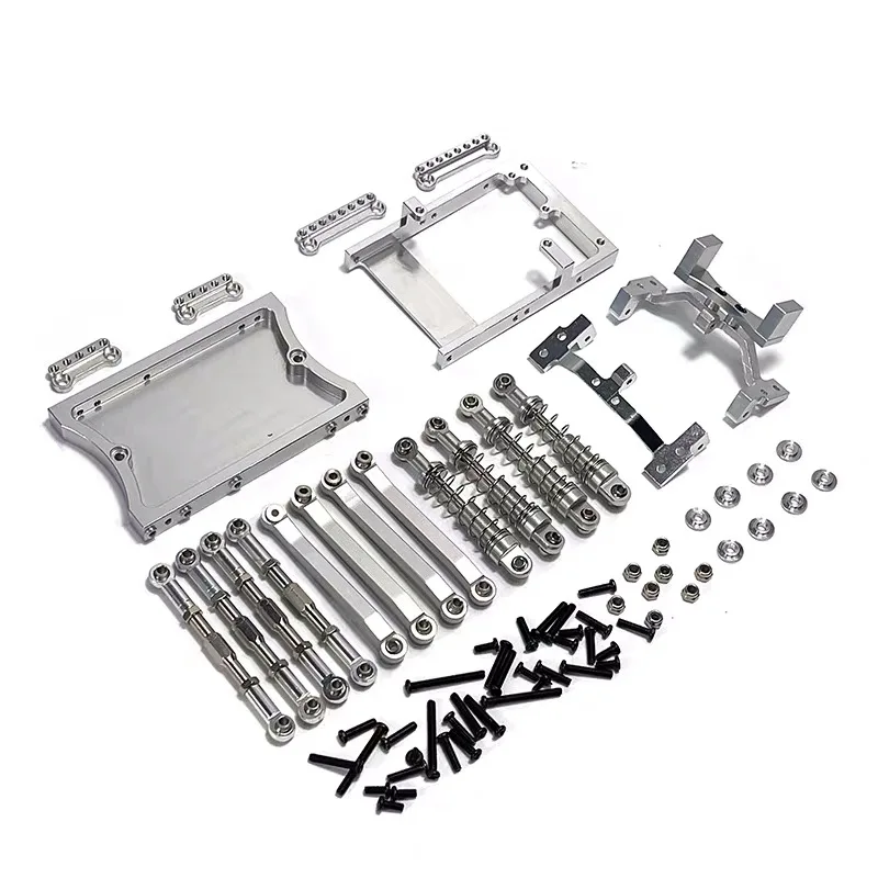 Haste de ligação de chassi de metal, kit de feixe de amortecedor de montagem servo para mn 1/12 d90 d91 d96 mn98 mn99s rc, peças de atualização de carro