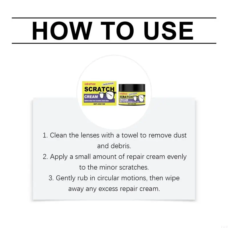 F1CF Professional Lens Scratch Removal and Cleaning Solution for Eyeglass Clear View and Portability