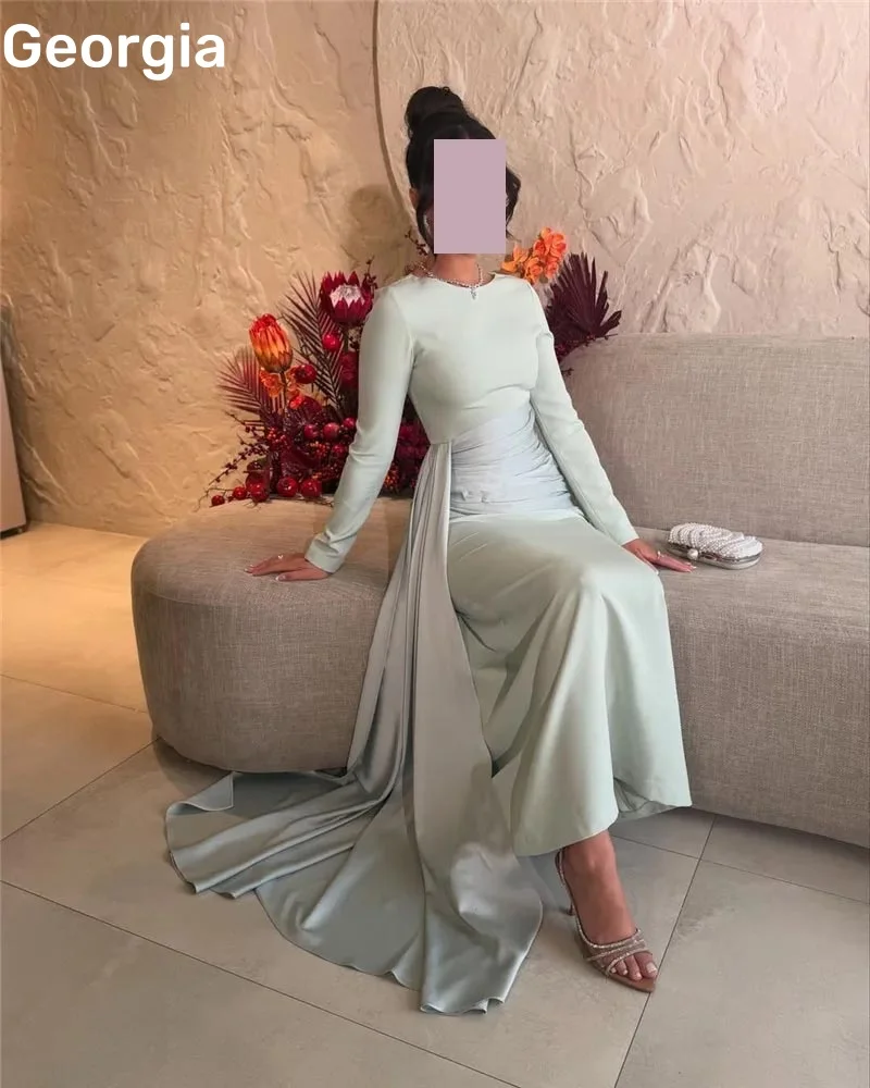 Birthday Dresses Luxury Customize Sweetheart Dress Women Elegant Luxury A-Line Floor-Length Ruffle Long Sleeves Vestidos De Fest