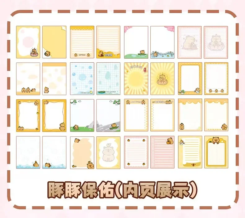 Cute Capybara Stationery Cartoon Children Students Planner Agenda Decompression Notebook Squishy Slow Rising Squeeze Journal