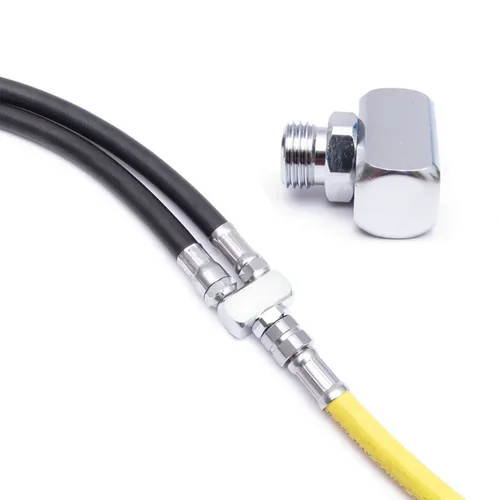 Imagen 1 del producto 1 Uds buceo LP manguera Splitte 9/16 pulgadas a 3/8 pulgadas adaptador de manguera 1 a 2 conector de manguera de baja presión regulador de Plitter deportes acuáticos