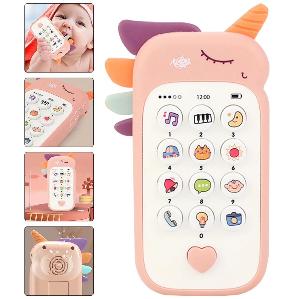 هاتف الطفل الكرتون الموسيقي التعليم المبكر التظاهر الهاتف لتطوير الذكاء طفل صغير #6