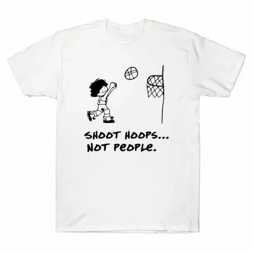 Shoot Hoops Not People Play Basketball Funny Men's Short Sleeve T Shirt S-5XL