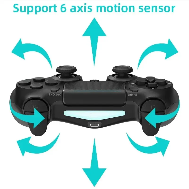 DATA FROG-Controlador Gamepad sem fio para PS4, PC Gaming, Joystick para Sony Playstation 4, Slim Pro, PS3, Macbook